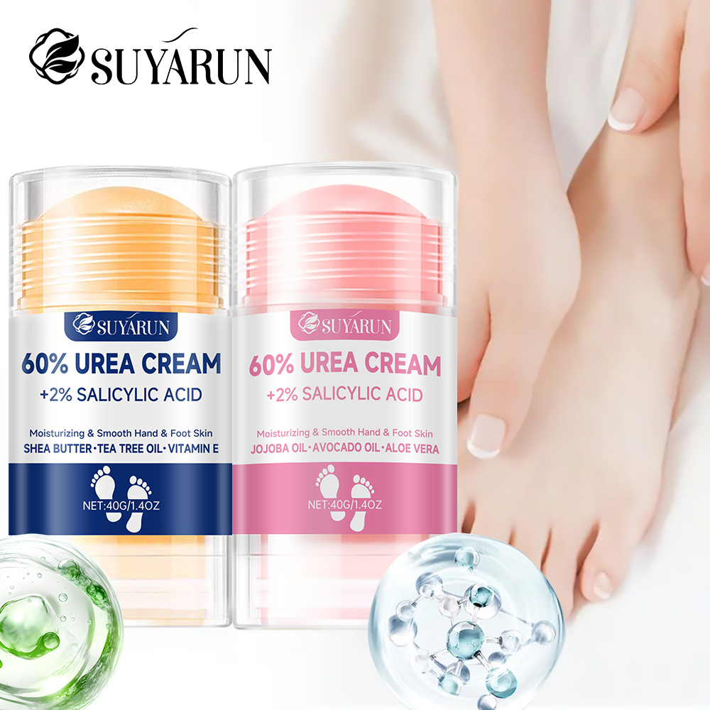 Urea Foot Cream - SUYARUN 60%尿素フットクリームスティック - 保湿＆角質除去、ひび割れかかと修復、乾燥した足のための深い潤い、長時間保護