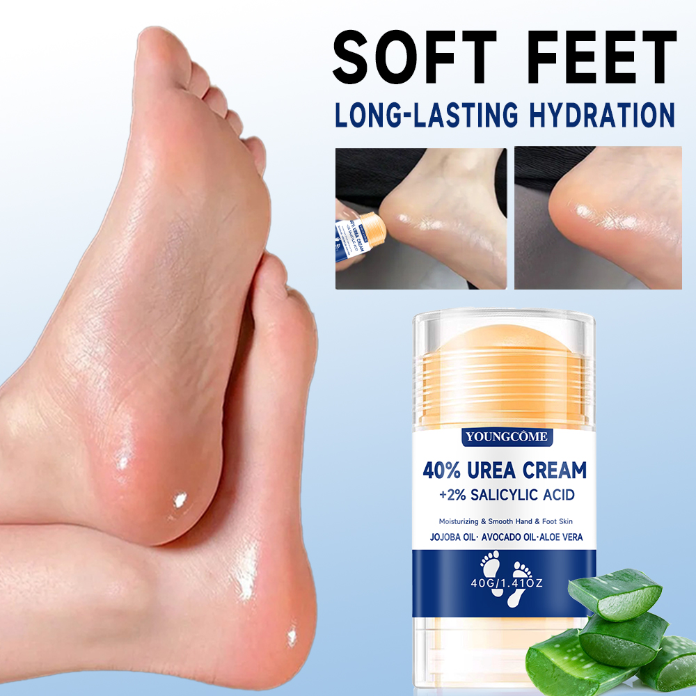 Urea Foot Cream - 40%尿素配合フットクリーム+2%サリチル酸配合、保湿＆角質除去、ひび割れかかとケア、乾燥した足のための深層保湿、長時間保護
