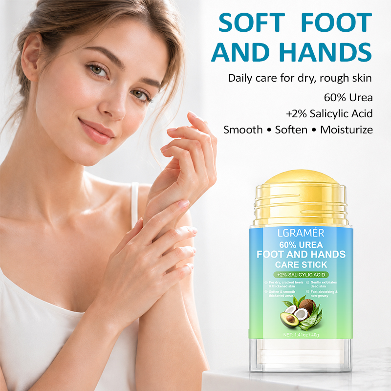 Urea Foot Cream - 60%尿素配合フット＆ハンドケアクリームスティック + 2%サリチル酸配合ディープハイドレーティング速吸収保湿フットクリーム＆ハンドクリーム