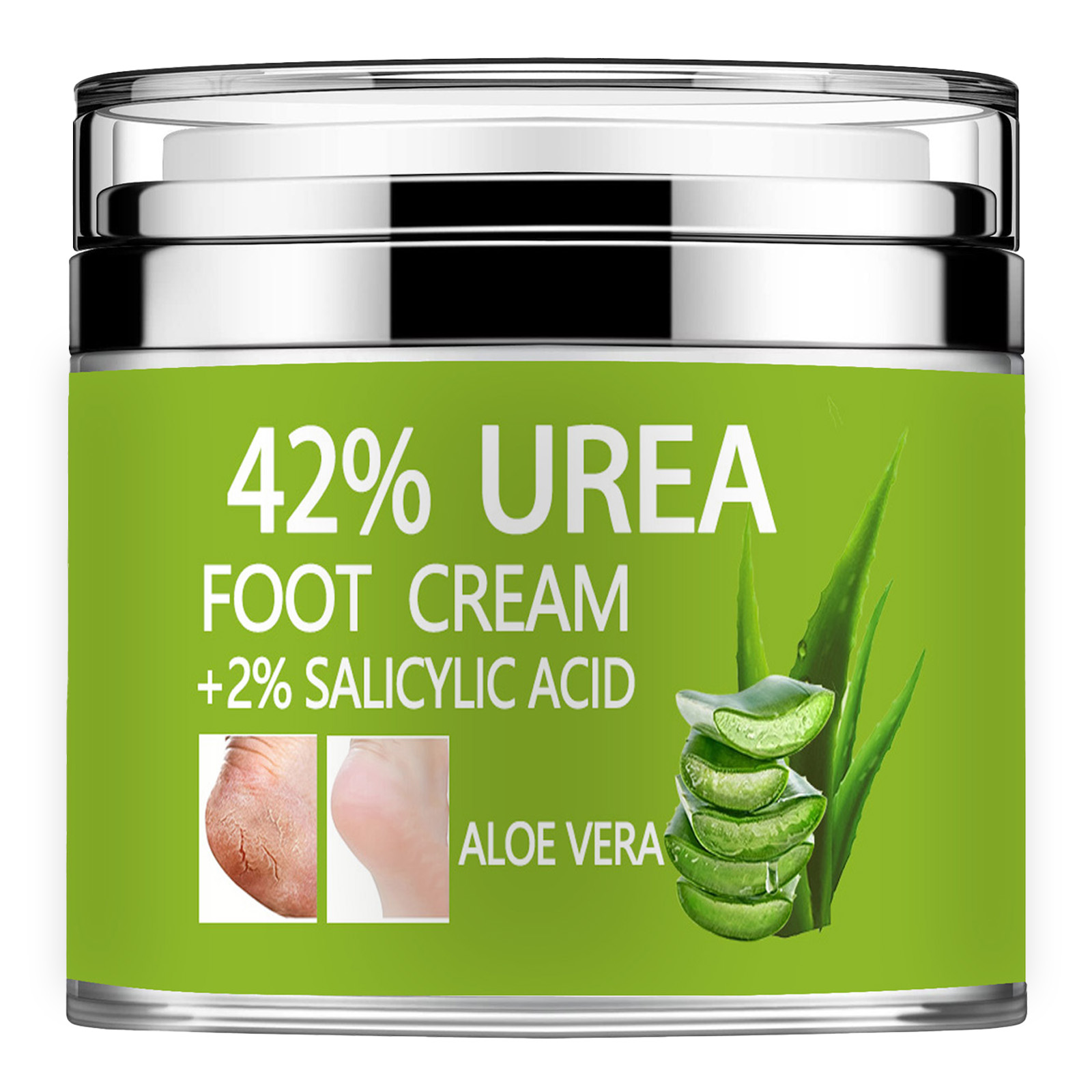 Urea Foot Cream - 尿素クリーム 42% プラス サリチル酸 2%、乾燥ひび割れたかかとの治療のためのラベンダー フット