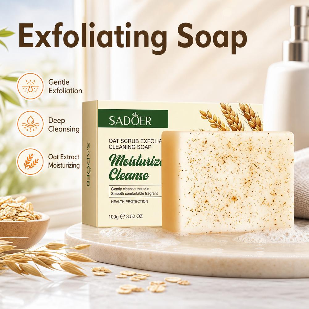オート麦スクラブ角質除去洗浄石鹸穏やかな保湿ディープクリーン - Skincare Oat のレビューと価格