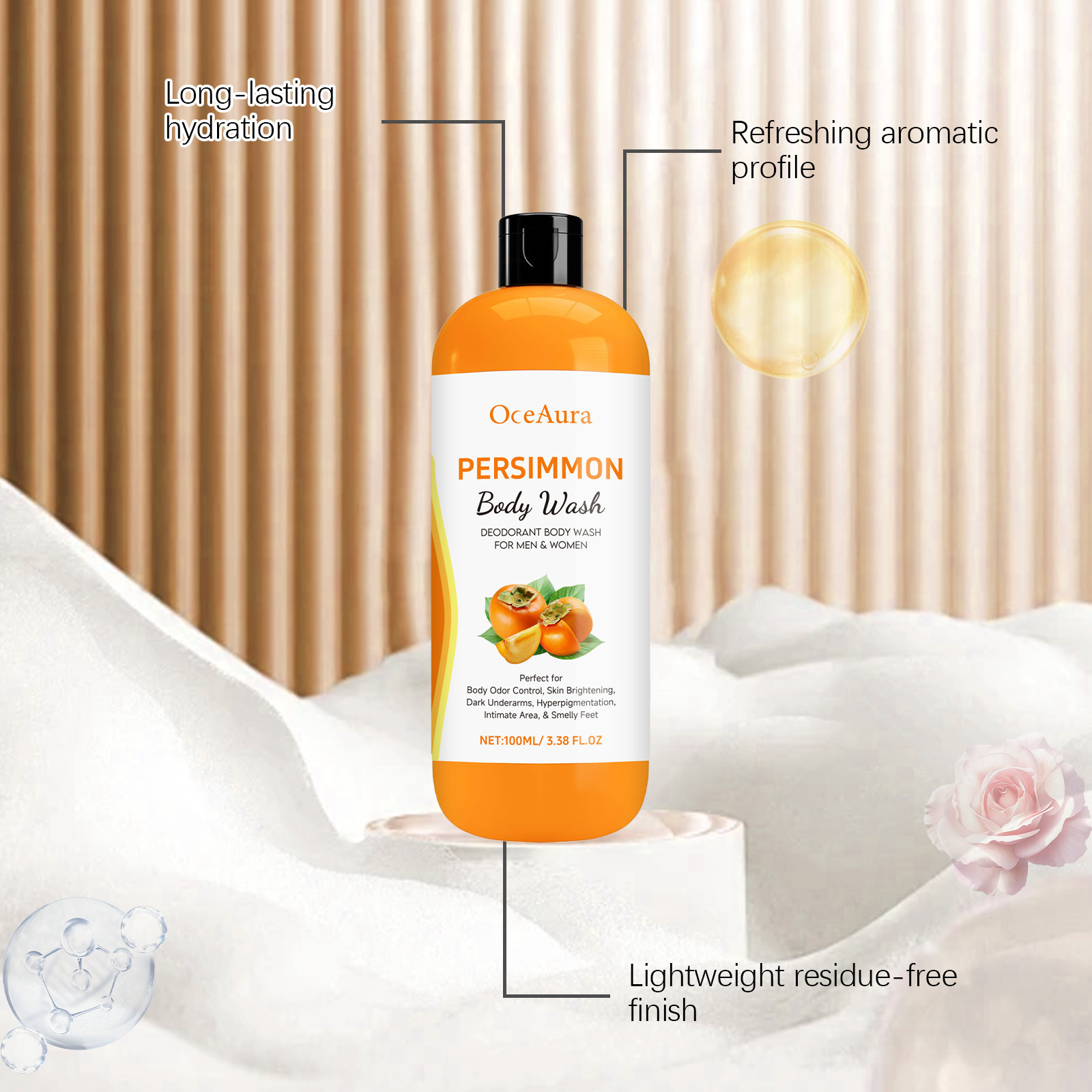 柿ボディウォッシュ 汚れを落とす 汗を落とす 臭いを落とす  - Aha Bha Exfoliant のレビューと価格