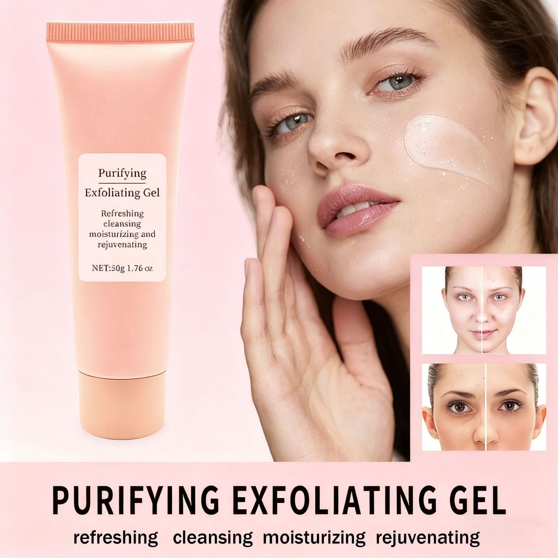 50 グラムの顔の角質除去ジェルディープポアクレンザー穏やか - Aha Bha Exfoliant のレビューと価格